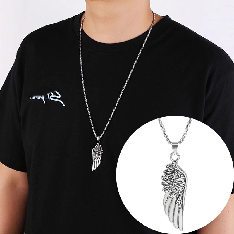 Kalung Titanium Pria Asli Anti Karat Cowok Cewek Kalung Panjang Hip Hop Aksesoris