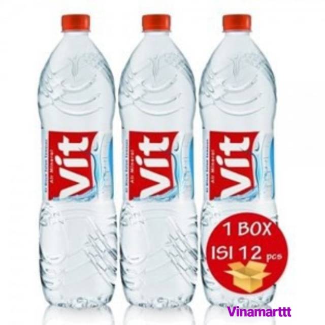 

Air mineral Vit Botol 1500 Ml Isi 12 Pcs PER DUS