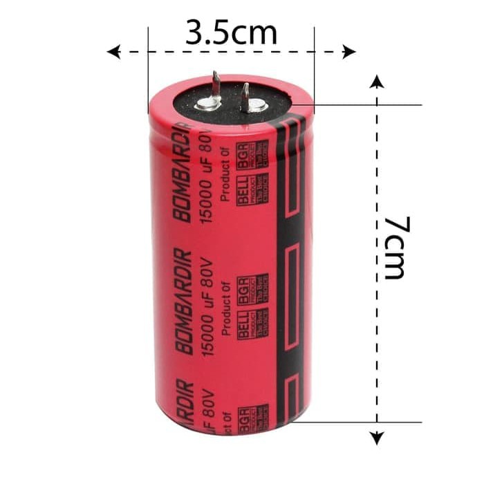 CAPASITOR 15000UF 80V BOMBARDIR BELL- ELKO ELCO 15000 MIKRO 80 VOLT 15000 UF 80 V BGR BOMBARDIR ASLI