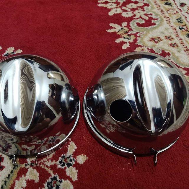 Batok lampu L2G press tebal Chrome Mentah