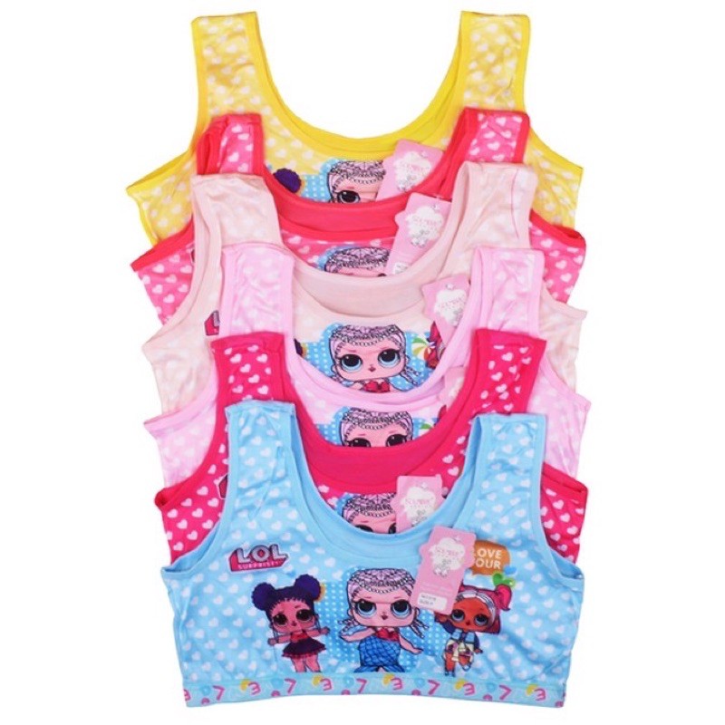 6 Pcs Miniset Anak Perempuan Remaja ABG SD SMP / 6 Pcs Bra Remaja Miniset Anak Cewek Bahan Katun