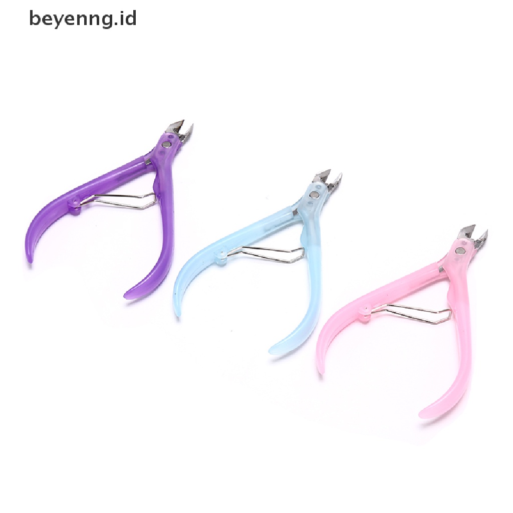 1pc Gunting Kuku Kutikula Bahan stainless steel Dengan Gagang Plastik Untuk manicure