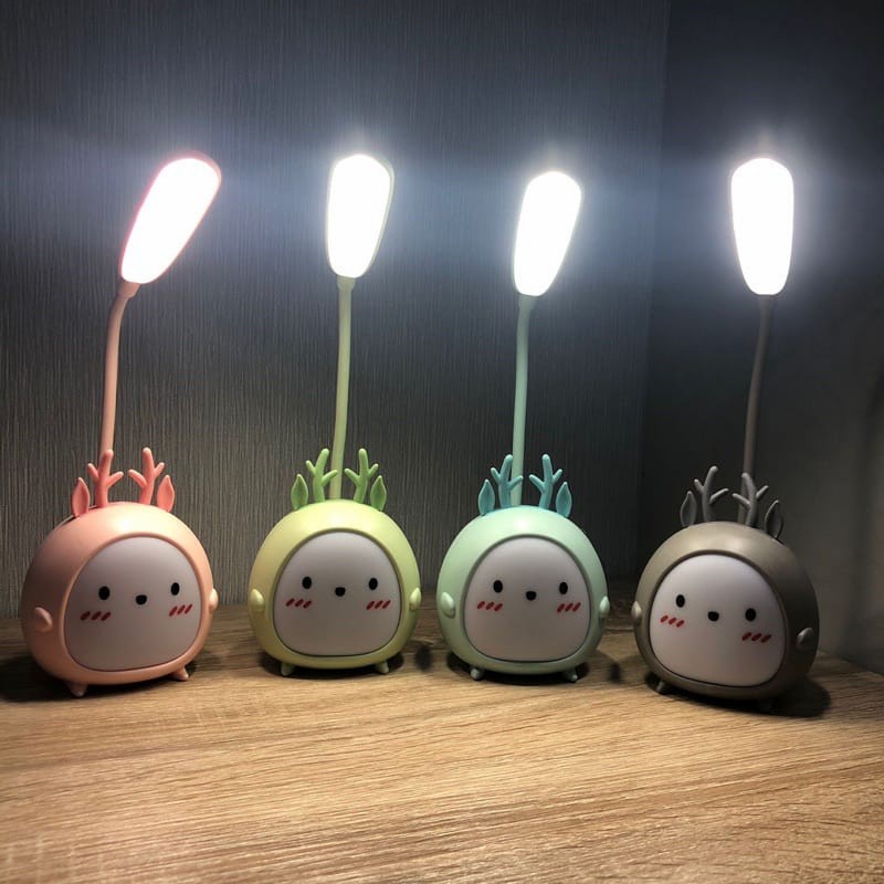 Lampu Meja Belajar Deer Portable Mini Bentuk Rusa / Study Deer Night Lampu Baca Belajar Mini Portable