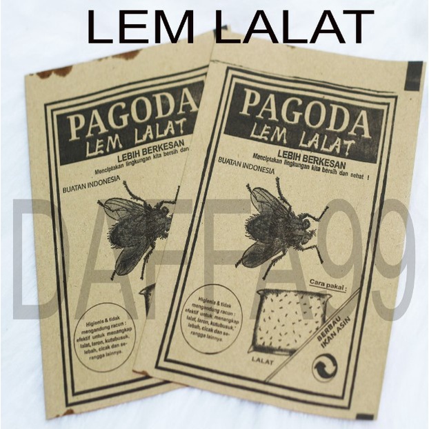 LEM LALAT KERTAS PAGODA 1 PACK ISI 10 | AMPUH LEM LALAT BUAH DAN SERANGGA LEMBARAN ASLI CAP PAGODA AMPUH DAN LENGKET MURAH