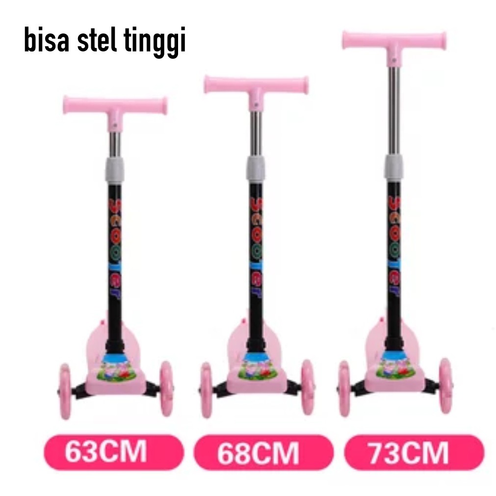 KICKBOARD SCOOTER MB 183 - SKUTER ANAK - RODA 3 - OTOPED ANAK - RODA ADA LAMPU LED-MICC.-3