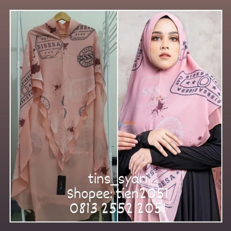 Sisesa khimar halmark peach sultan