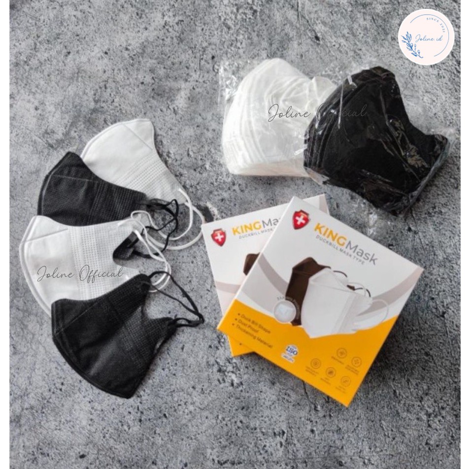 Masker Duckbill King Mask Motif Garis Penutup Hidung isi 25 pcs Box sudah Izin Kemenkes / Duckbill KingMask 3PLY 1BOX 25PCS