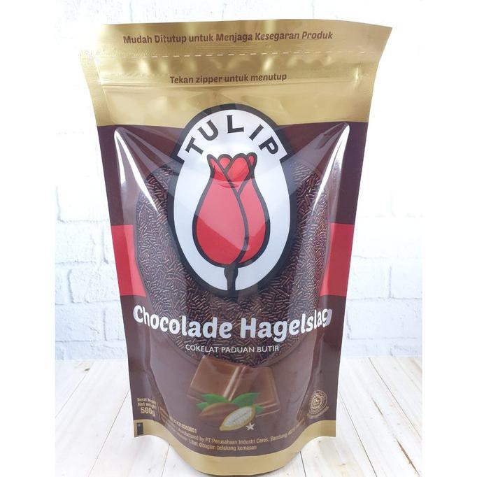 

terlaris Meses Tulip 500Gr Ziplock Chocolade Hagelslag bermutu