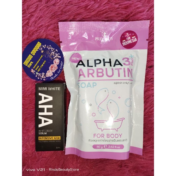 (PAKET) MIMI WHITE AHA & SABUN ALPHA ARBUTIN