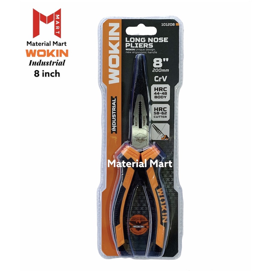 Tang Lancip 8 Inch Wokin | Long Nose Plier 6&quot; | Tang Jepit Runcing 8&quot; | Material Mart