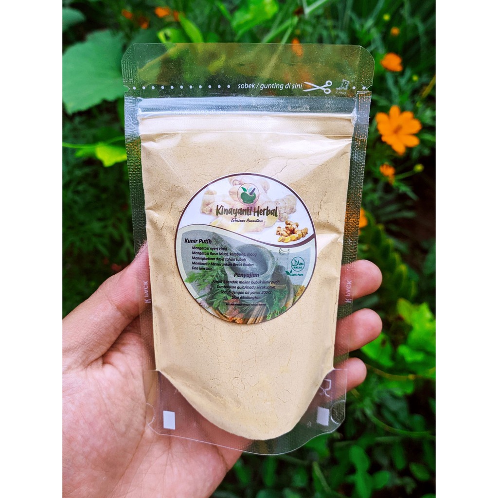 

Kunir Putih Bubuk. Kinayanti Herbal. 100% Murni. Warisan Nusantara. 50gr