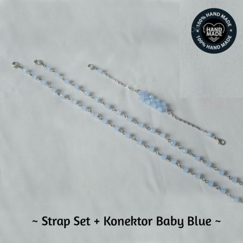 Strep / Strap Konektor Kalung Tali Masker Hijab 2in1 gantungan sambungan masker With Stopper Cantik