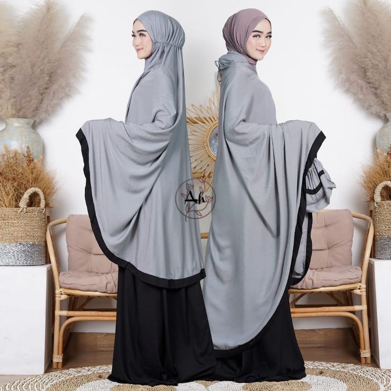 Mukenah traveling 2in1 comby new/ bahan Rayon viscose premium adem &amp; lembut