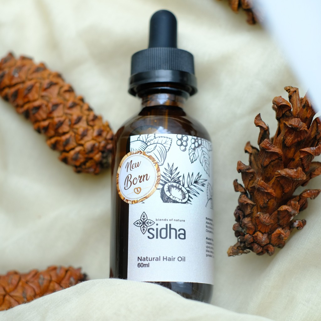 Sidha Natural Hair Oil - Minyak Rambut Alami [New Born]