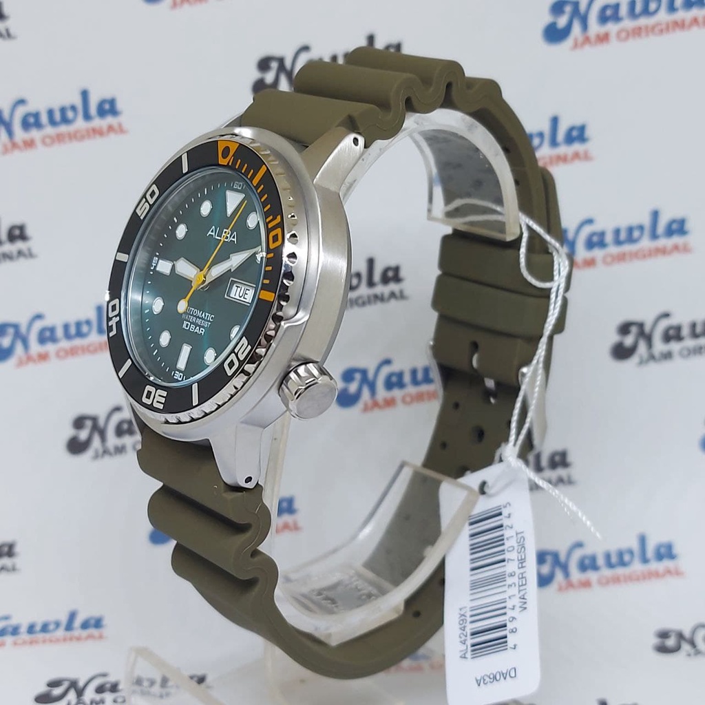 Alba Automatic AL4249X1 Tuna Emerald Green - Jam Tangan Pria AL4249