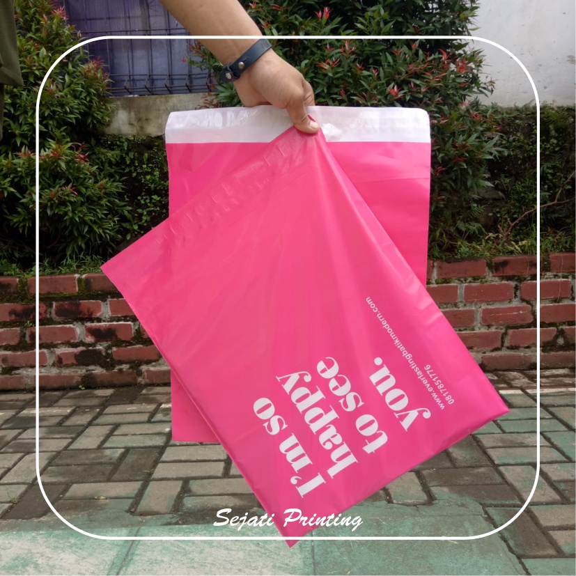 

Sablon Plastik Murah 35x45cm,FREE DESAIN - SEJATIPRINTING - POLYMAILER KUNING & PINK