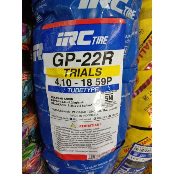ban luar trail IRC 18 4.10 GP 22R ban trail IRC GP 22R ring 18 lebar 4.10