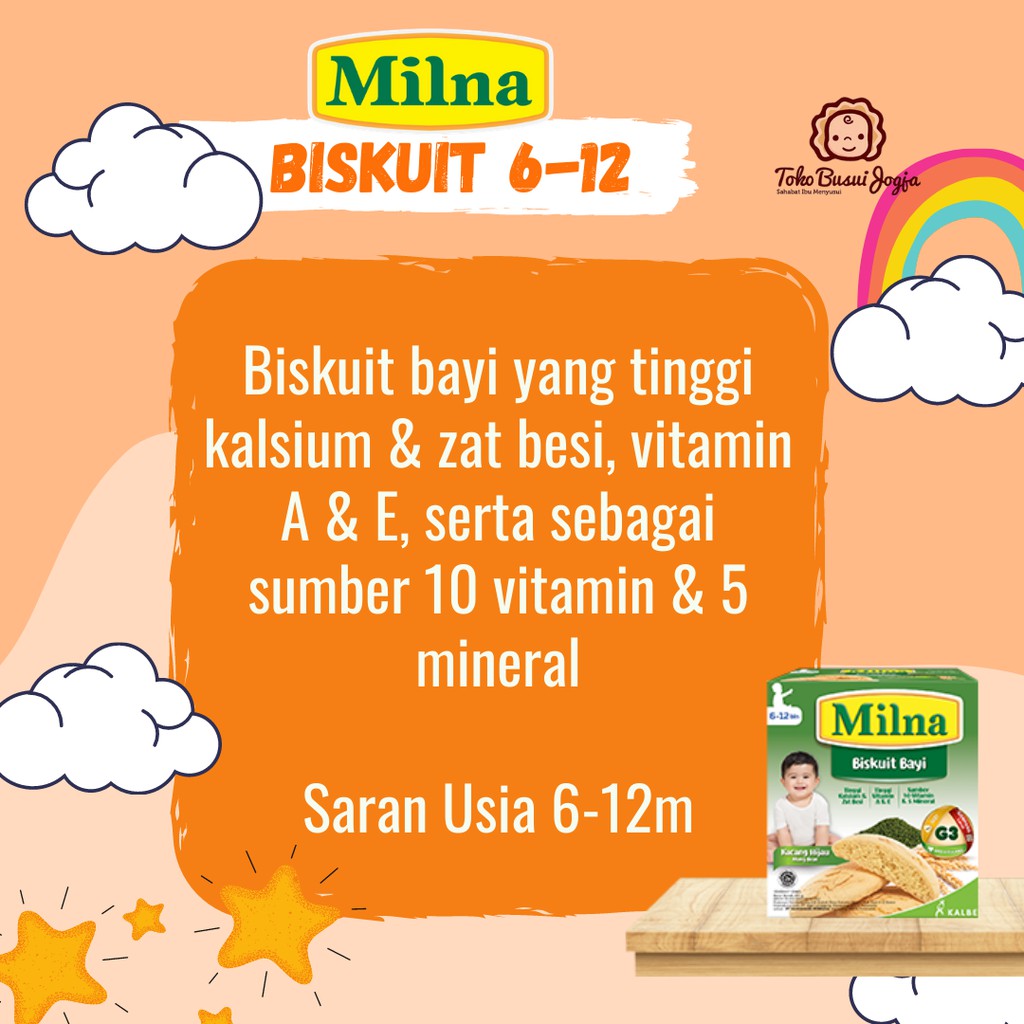 Milna Biskuit Bayi 6 12 Bulan Kinder 1 Tahun Bubur Bayi Finger Food