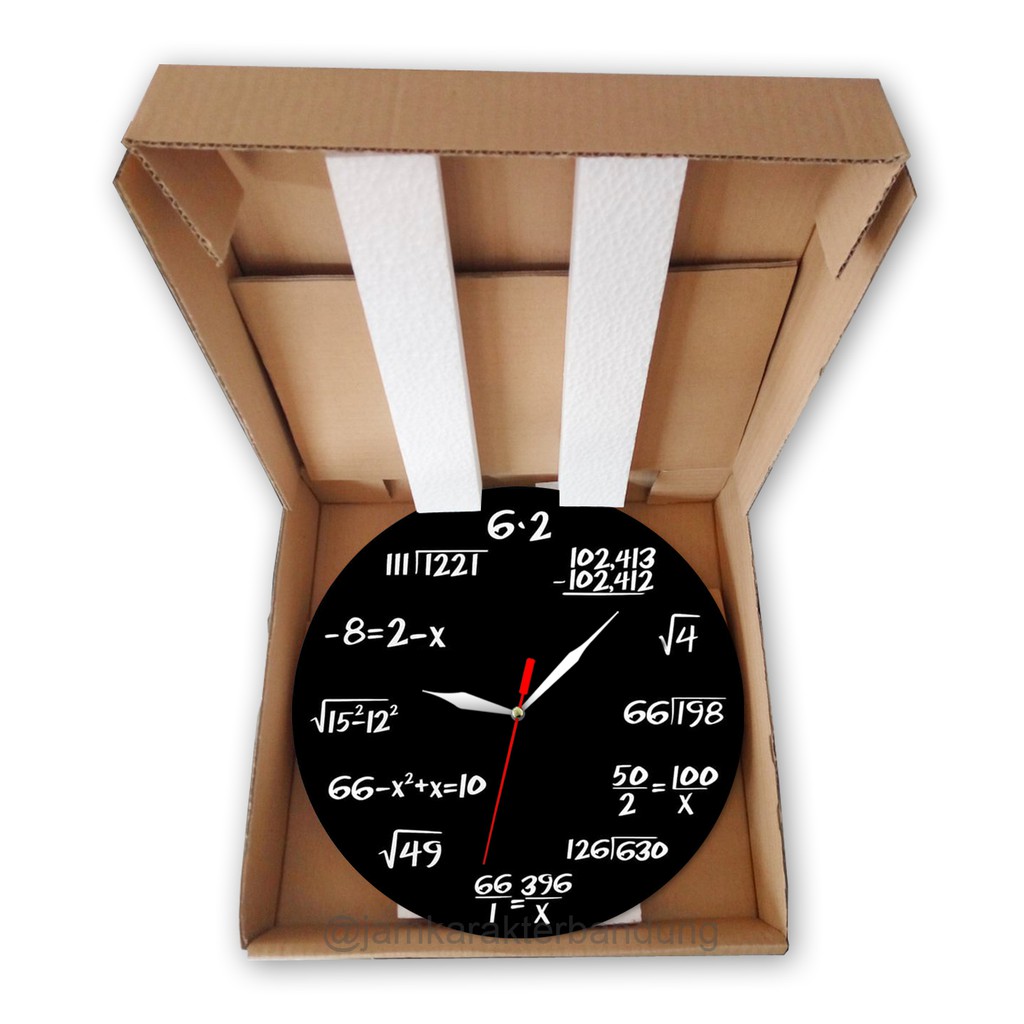 JAM DINDING KAYU RUMUS MATEMATIKA UNIK MTK01-2