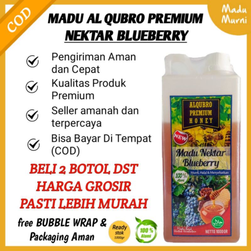 

Madu Asli al Qubro Premium Madu Nektar Blueberry 1Kg