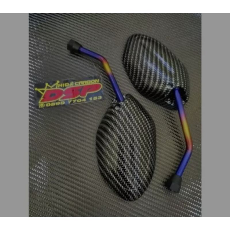 Spion Twotone Carbon Karbon Yamaha Mio Smile Soul GT125 Mio J Mio M3 Mio S Mio Z
