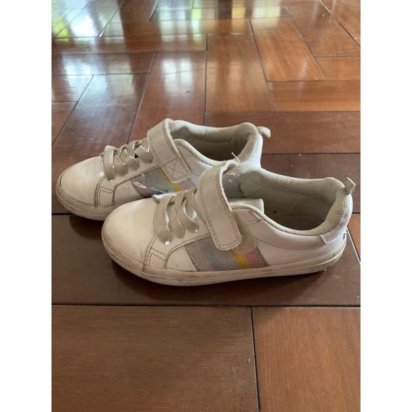 sepatu anak hnm putih pelangi