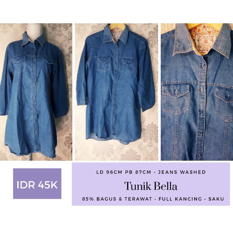 ❤HJL❤ PRELOVED KEMEJA TUNIK BELLA