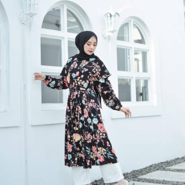 LAVENA TUNIK | TUNIK MOTIF FLORA | TUNIK RAYON PREMIUM | TUNIK BUSUI FRIENDLY