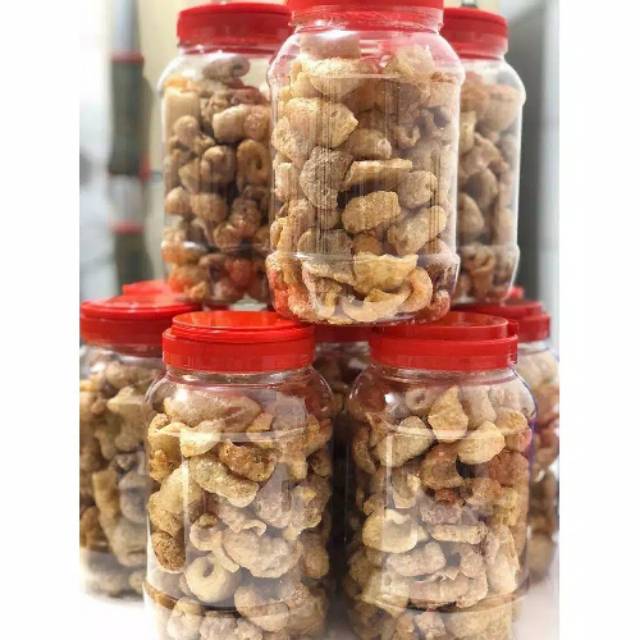 

KERUBI Kerupuk Kulit Babi 1.75Liter Toples