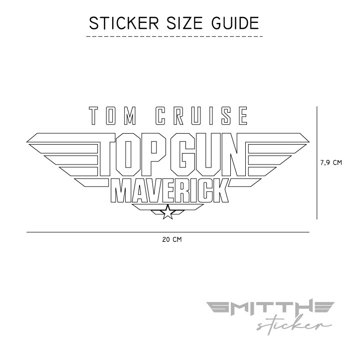 Stiker Top Gun Maverick Cutting Sticker Decal Waterproof aksesoris Mobil Motor