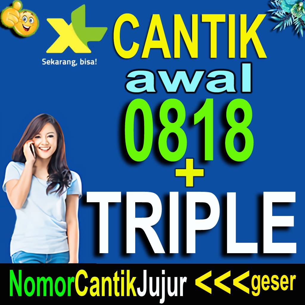 Nomor Cantik XL Awal 0818 Triple Murah Terbatas