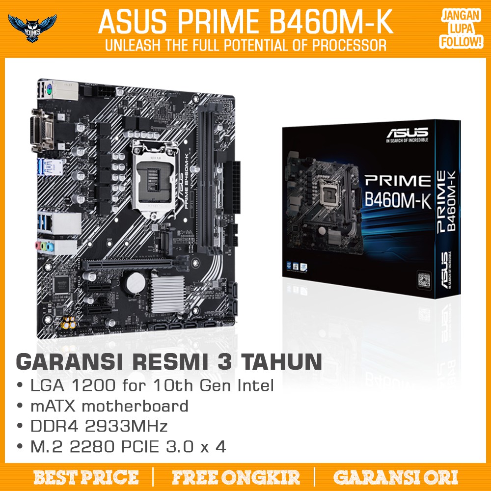 ASUS PRIME B460M-K LGA 1200 mATX DDR4 MOTHERBOARD MAINBOARD INTEL