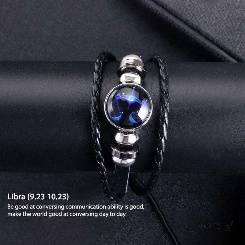 【COD】Gelang Konstelasi Gelang Tangan Dua Lapis Motif Rasi Bintang Luminous Untuk Pria / Wanita