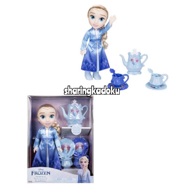 boneka Princess disney Rapunzel elsa jakks with tea set boneka ukuran besar kurang lebih 35cm
