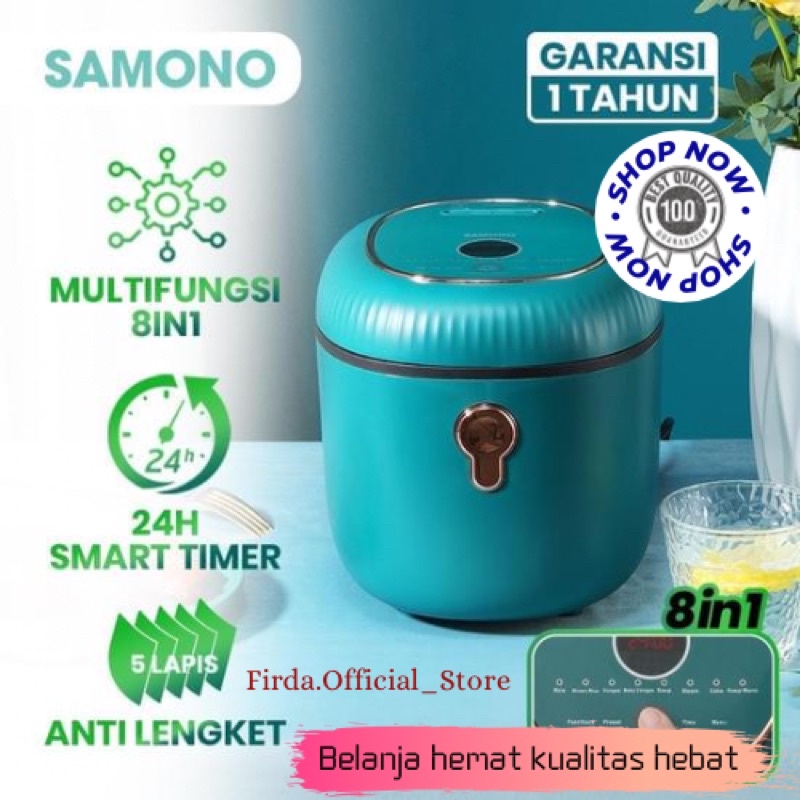 SAMONO DIGITAL RICE COOKER 1 L 8IN1 SW-RCEG1L 100% ORI GREEN