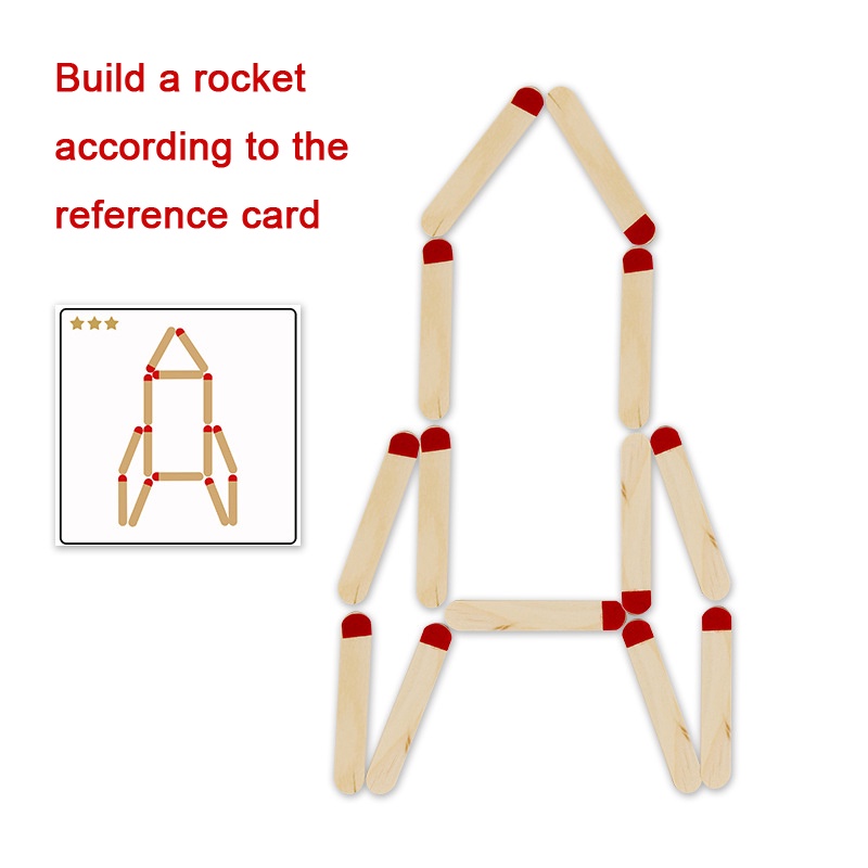 Anak Berpikir Logis Kayu Stik Puzzle Mainan Anak Tk Montessori Matematika Edukasi Dini Geometris Mainan