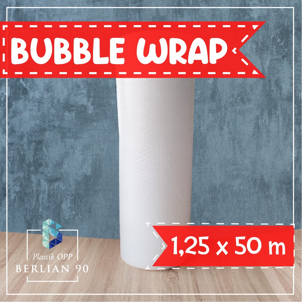 

BUBBLE WRAP TEBAL 1,25 x 50 meter / BUBBLE WRAP TEBAL Khusus GOJEK GRAB