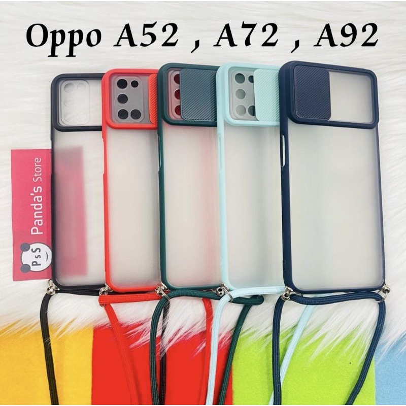 Oppo A52, A72, A92 Softcase dove sliding camera + Tali Laynard [Premium]