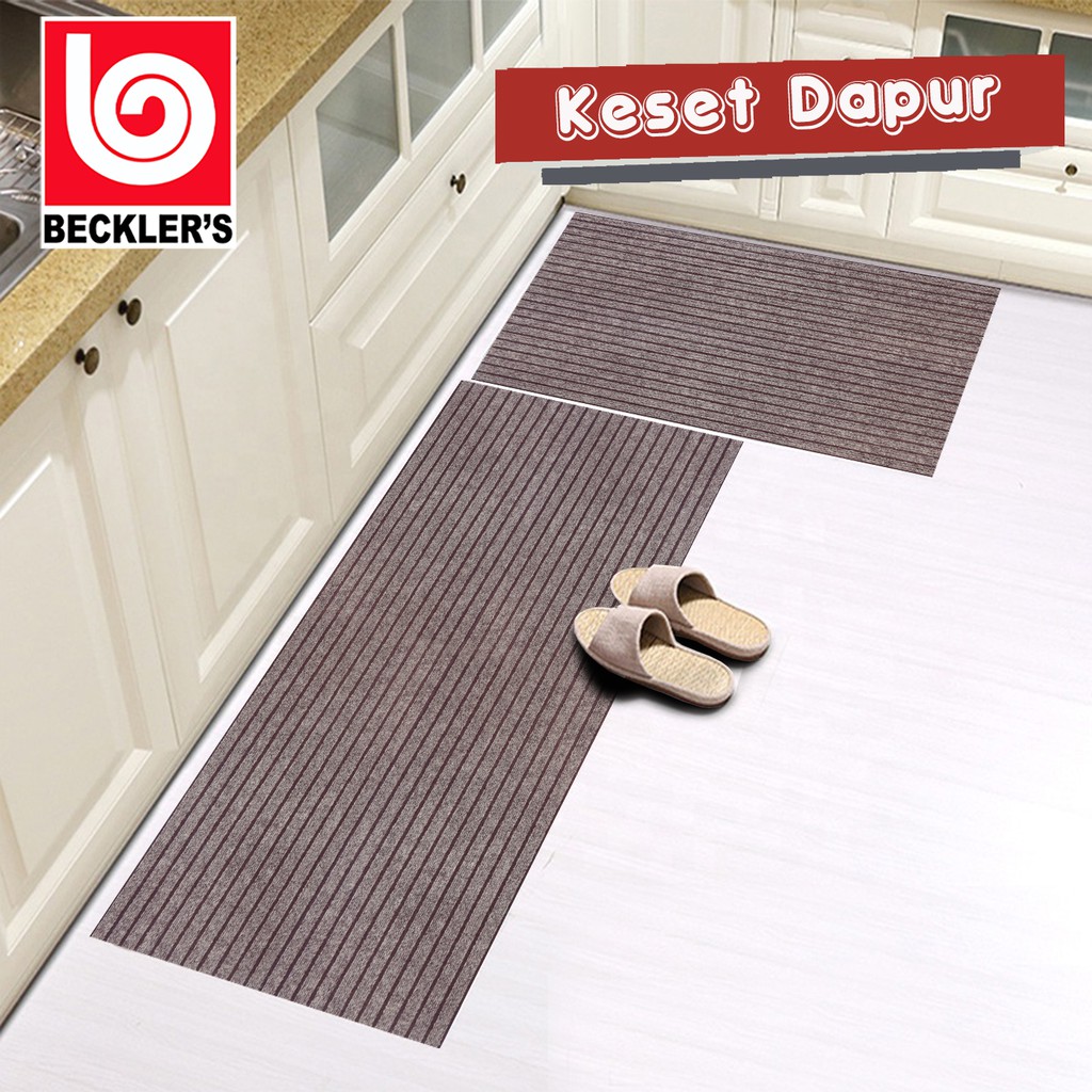 KESET DAPUR 2IN1 PREMIUM / KITCHEN MAT BAHAN KARET PVC ANTISLIP RUBBER