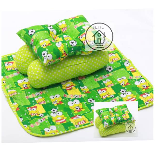 PERLAK SET BAYI/ALAS OMPOL KASUR BAYI/ MATRAS BAYI WATERPROOF motif keropi