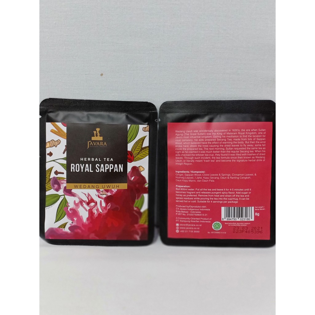 

Javara - Wedang Uwuh (Herbal Tea Royal Sappan) - 8 gr