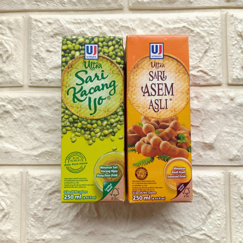 

Minuman Ultra 250ml Sari Kacang Ijo Hijau Asem Asli Buah Asam 250 ml