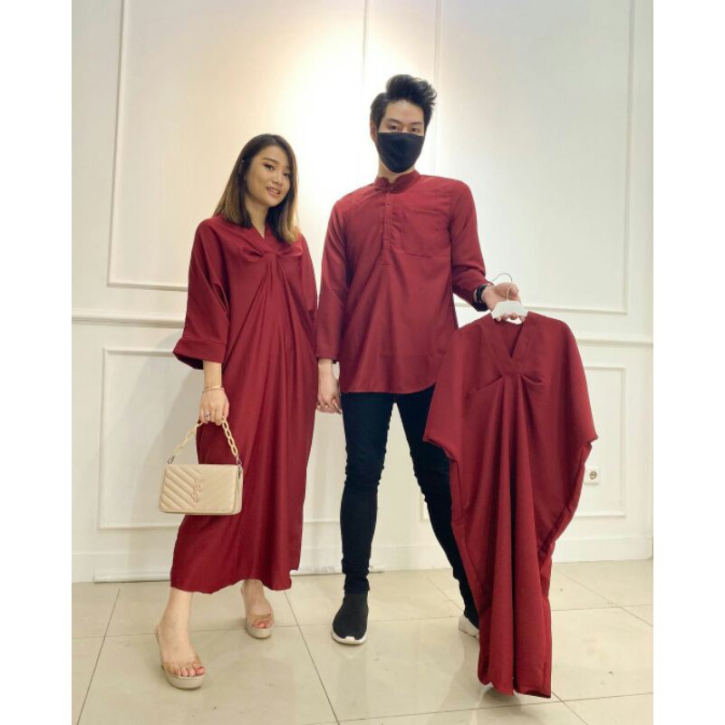 couple Kaftan 3in1 TERMURAHHH/Baju Lebaran/Seragam Keluarga/Baju Pesta