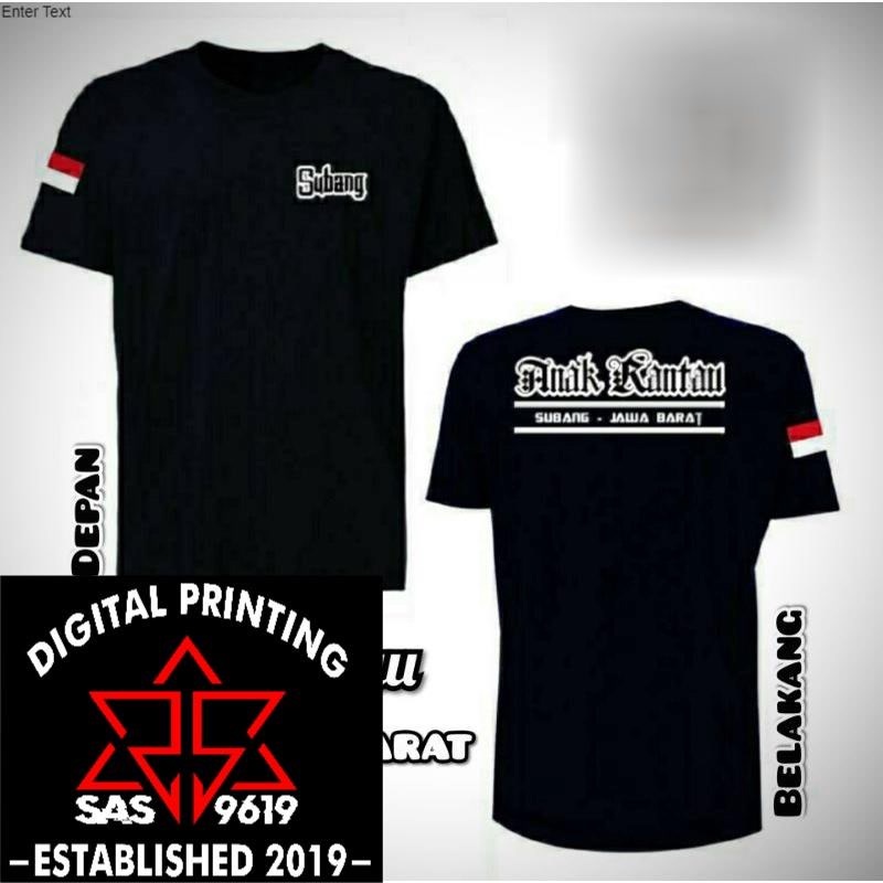 T-shirt Baju Kaos Anak Rantau Subang Jawa Barat bisa request nama daerah l kaos urang sunda