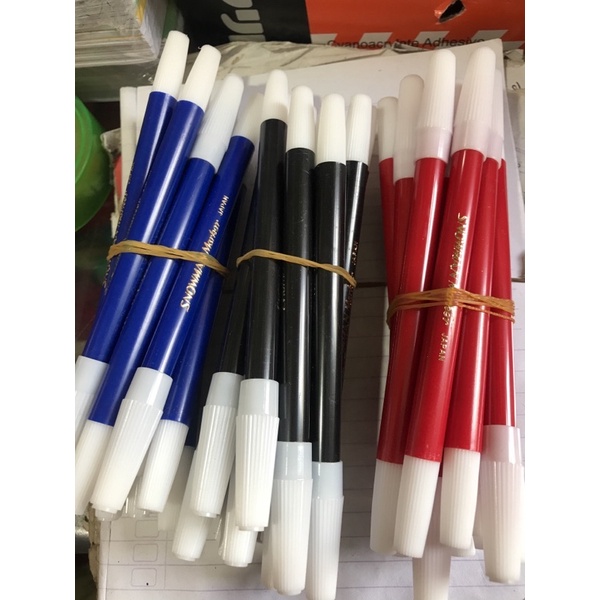 

spidol kecil permanen snowman hitam biru merah/lusin isi 12 pcs