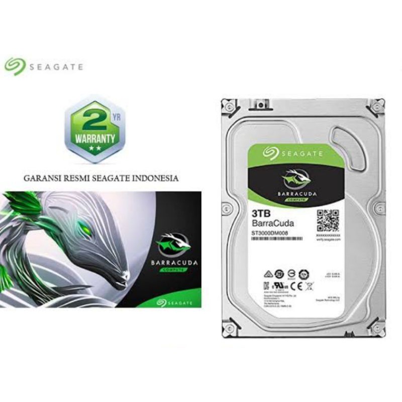 Seagate Barracuda 1TB / 2TB / 4TB / 8GB Hard Disk Internal PC 3,5&quot; Sata Original Garansi MFI