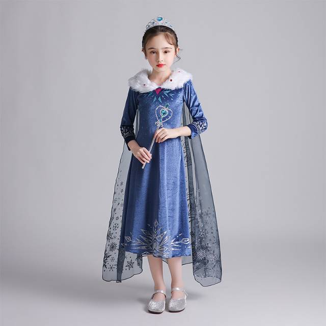 [Brandedbaby] 3T-9T DRESS PRINCESS WINTER PREMIUM / KOSTUM PRINCESS IMPORT WINTER WONDERLAND