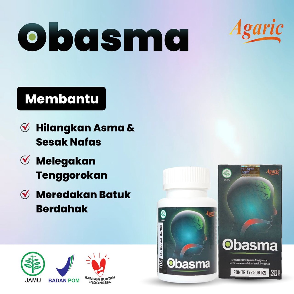 Kaplet Obasma Original Obat Batuk Sesak Napas Asma Sinusitis Bronkitis Dan Melegakan Pernapasan