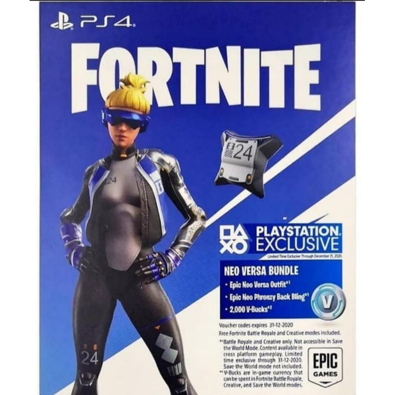 DLC FORTNITE REGION 3 ASIA - NEO VERSA 2000 V-BUCKS PS4