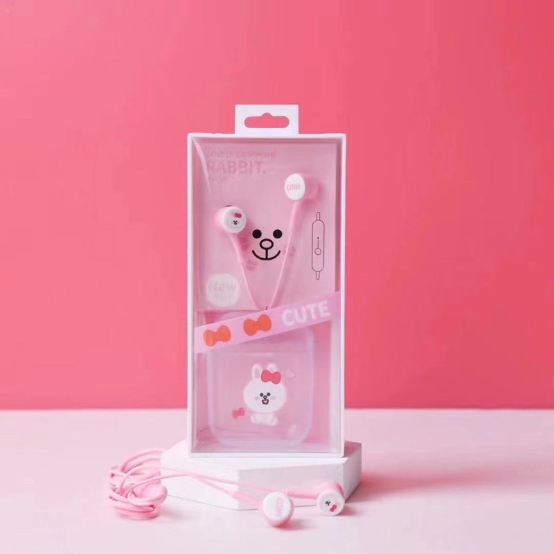 [ XY-58 ] Set Headset Earphone Lovely earphone Cartoon cute    /Wadah  penyimpanan Earphone Karakter cartoon cute